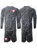 Polen Keeper Bortedraktsett Barn EM 2024 Lange ermer (+ bukser)
